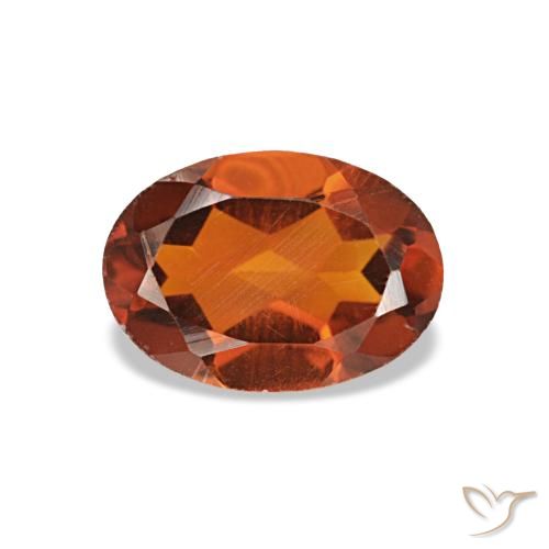 Citrino naranja de 0,66 ct, ovalado, VS