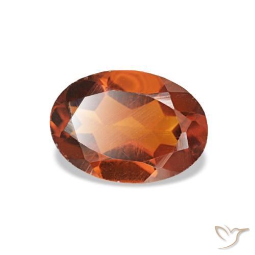 Citrino naranja natural de 0,66 ct, corte óvalo, VS