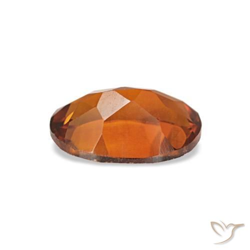Citrino naranja rojizo natural de 0,63 ct, corte óvalo, VS