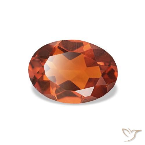 Citrino naranja medio natural de 0,67 ct, corte óvalo, VVS-VS