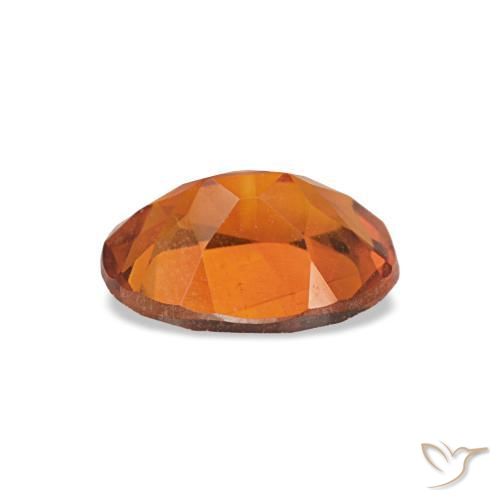 Citrino naranja natural de 0,64 ct, corte óvalo, VS