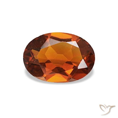 Citrino naranja de 0,60 ct, ovalado, VVS-VS