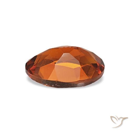 Citrino naranja natural de 0,60 ct, corte óvalo, VVS-VS