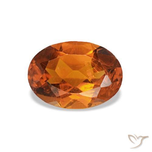 Citrino naranja natural de 0,71 ct, corte óvalo, VVS-VS