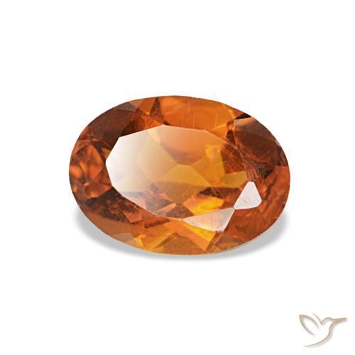 Citrino naranja natural de 0,71 ct, corte óvalo, VVS-VS
