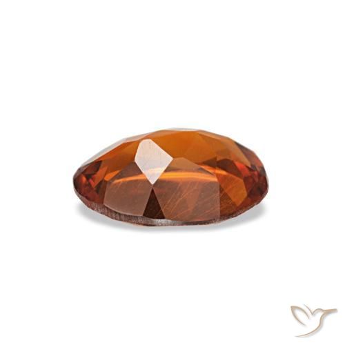 Citrino naranja natural de 0,60 ct, corte óvalo, VVS-VS