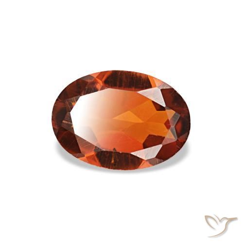 Citrino naranja natural de 0,60 ct, corte óvalo, VS