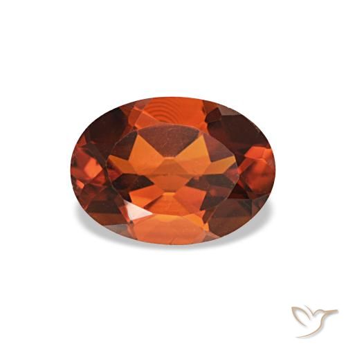 Citrino naranja de 0,76 ct, ovalado, VVS-VS