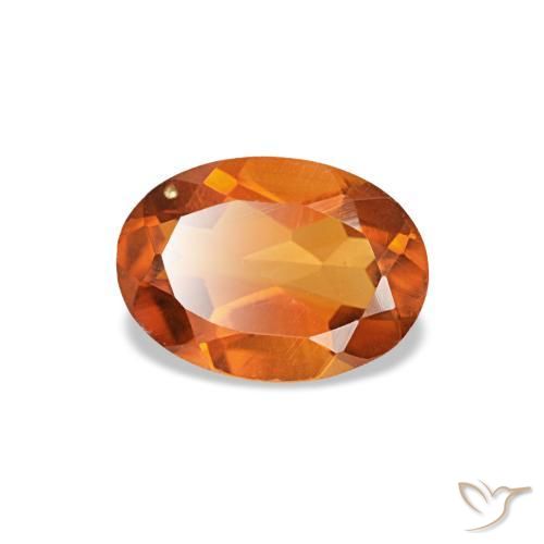 Citrino naranja natural de 0,59 ct, corte óvalo, VVS-VS