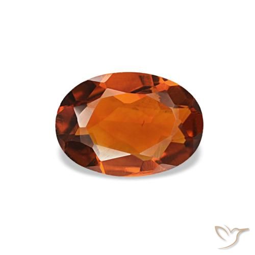 Citrino naranja natural de 0,54 ct, corte óvalo, VVS-VS