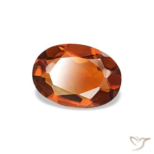 Citrino naranja natural de 0,54 ct, corte óvalo, VVS-VS