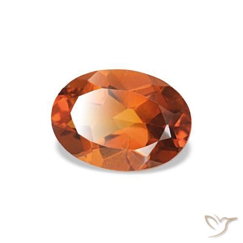 Citrino naranja natural de 0,71 ct, corte óvalo, VVS-VS