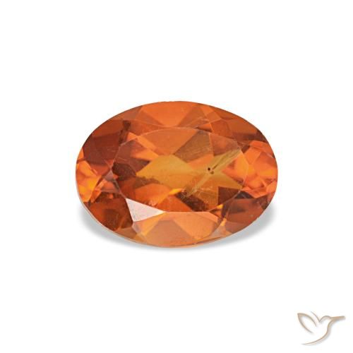 Citrino naranja natural de 0,66 ct, corte óvalo, VVS-VS
