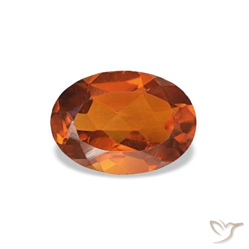 Citrino naranja natural de 0,64 ct, corte óvalo, VVS-VS