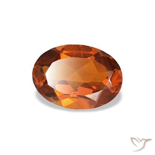 Citrino naranja natural de 0,64 ct, corte óvalo, VVS-VS