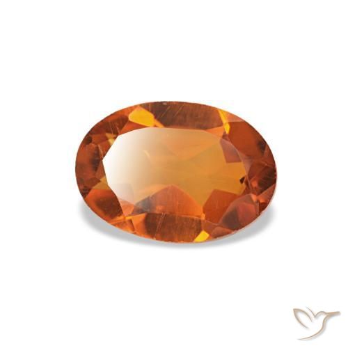 Citrino naranja natural de 0,66 ct, corte óvalo, VVS-VS