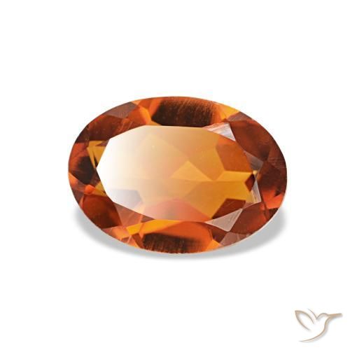Citrino naranja natural de 0,73 ct, corte óvalo, VVS-VS
