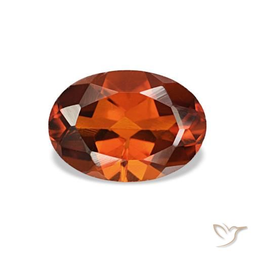 Citrino naranja de 0,73 ct, ovalado, VVS-VS