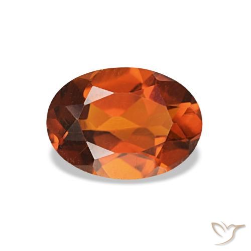 Citrino naranja natural de 0,69 ct, corte óvalo, VVS-VS
