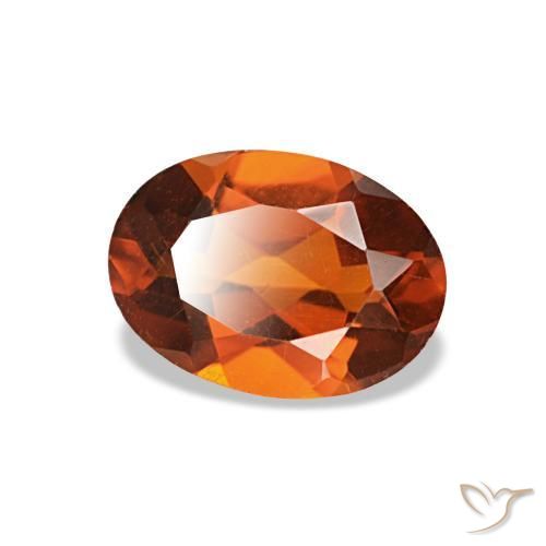 Citrino naranja natural de 0,69 ct, corte óvalo, VVS-VS