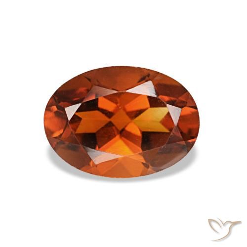 Citrino naranja de 0,83 ct, ovalado, VVS-VS