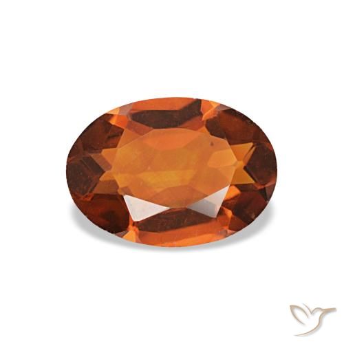 Citrino naranja natural de 0,58 ct, corte óvalo, VVS-VS