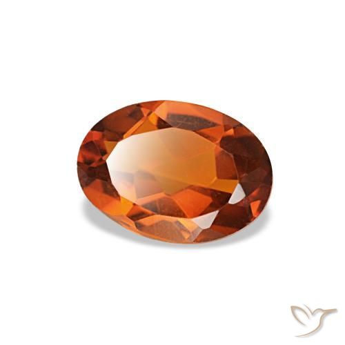 Citrino naranja natural de 0,60 ct, corte óvalo, VVS-VS