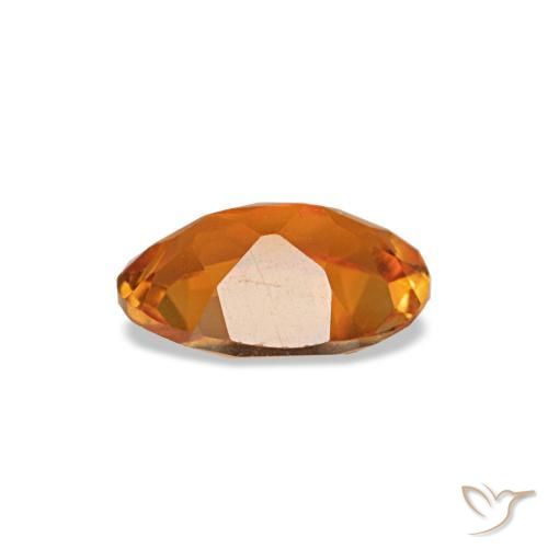 Citrino naranja natural de 0,60 ct, corte óvalo, VVS-VS