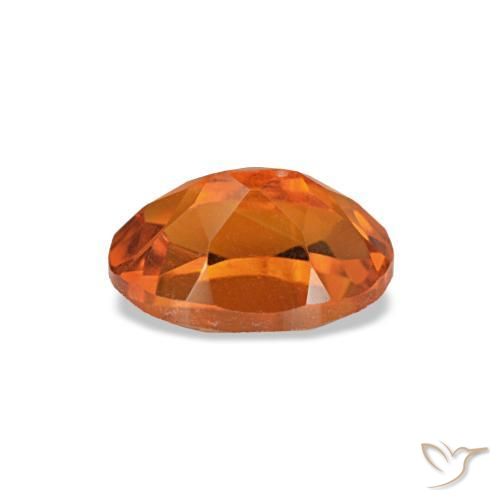 Citrino naranja natural de 0,80 ct, corte óvalo, VVS-VS