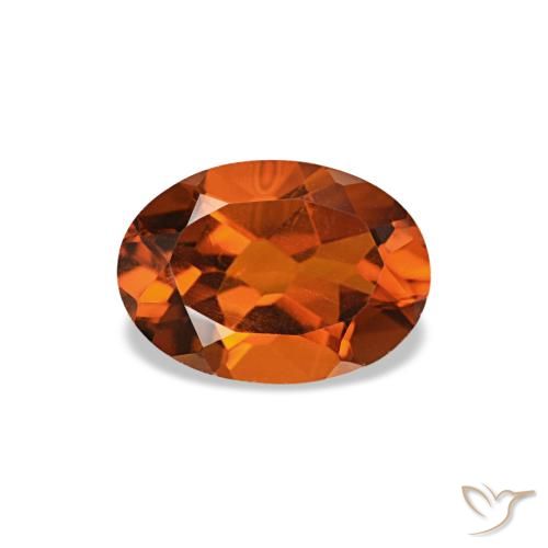 Citrino naranja natural de 0,74 ct, corte óvalo, VVS-VS