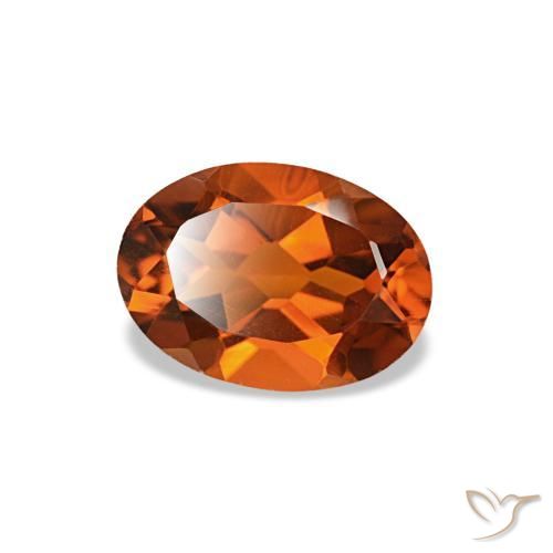 Citrino naranja natural de 0,74 ct, corte óvalo, VVS-VS