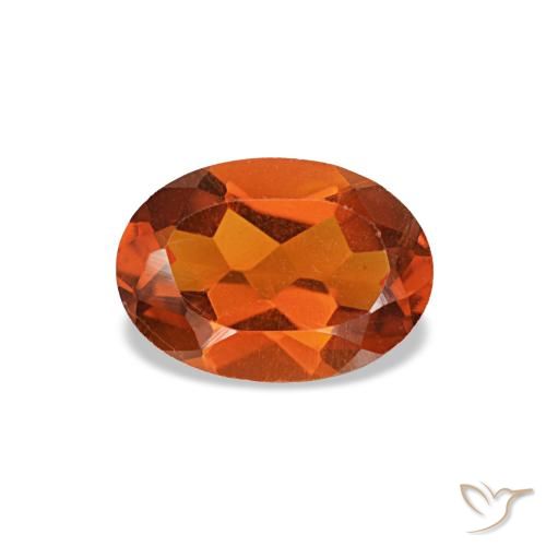Citrino naranja natural de 0,60 ct, corte óvalo, VVS-VS