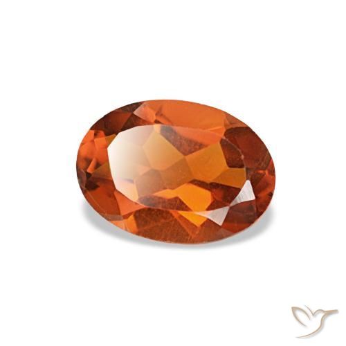 Citrino naranja natural de 0,60 ct, corte óvalo, VVS-VS