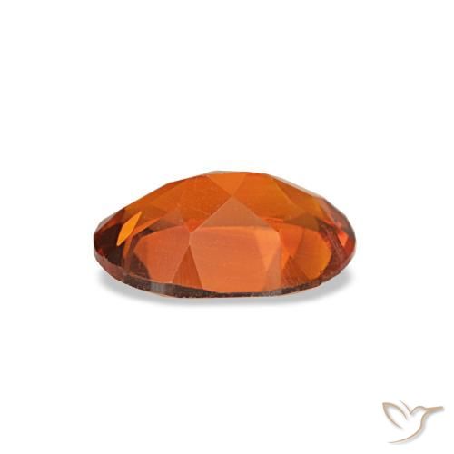 Citrino naranja natural de 0,60 ct, corte óvalo, VVS-VS