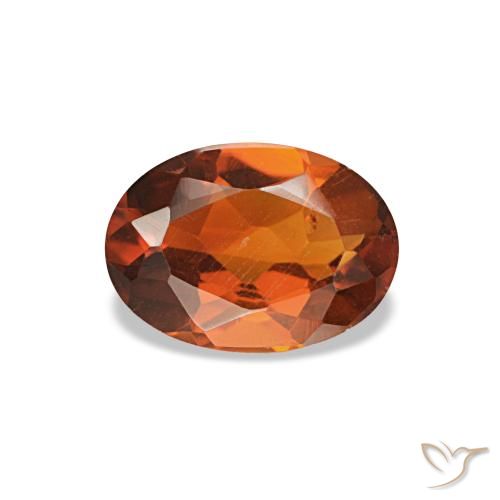 Citrino naranja natural de 0,72 ct, corte óvalo, VS-SI
