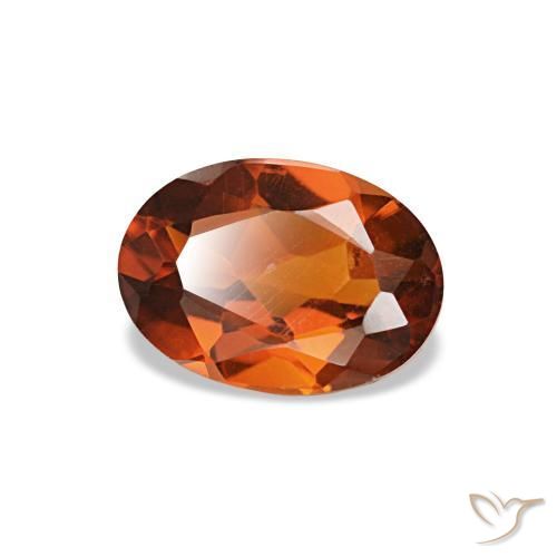 Citrino naranja natural de 0,72 ct, corte óvalo, VS-SI