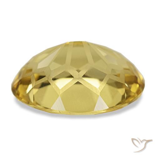 Citrino amarillo natural de 5,90 ct, corte óvalo, VVS