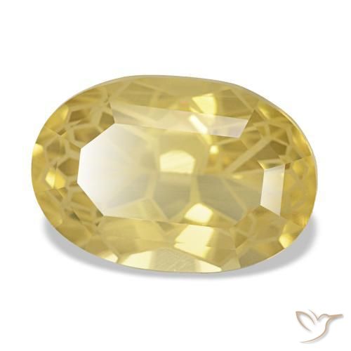 Citrino amarillo natural de 3,66 ct, corte óvalo, VVS