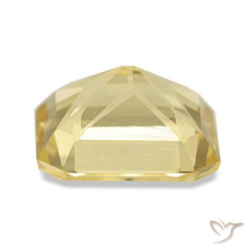 Citrino amarillo natural de 3,23 ct, corte esmeralda, VVS