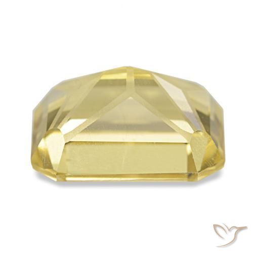 Citrino amarillo natural de 3,56 ct, corte esmeralda, VVS
