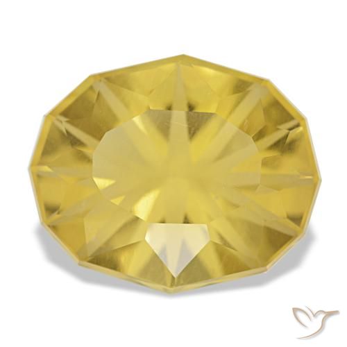 Citrino amarillo natural de 8,26 ct, corte óvalo, VVS