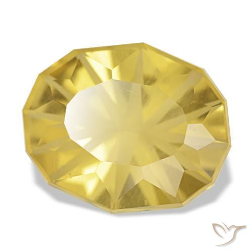Citrino amarillo natural de 8,26 ct, corte óvalo, VVS