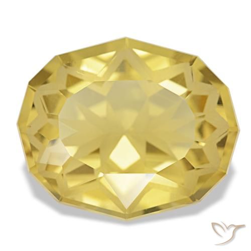 Citrino amarillo de 9,03 ct, ovalado, VVS