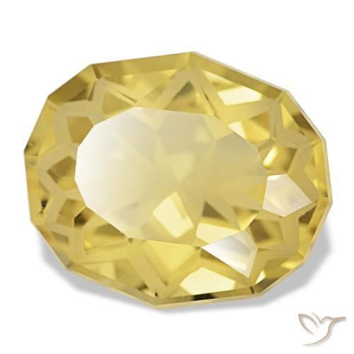 Citrino amarillo natural de 9,03 ct, corte óvalo, VVS