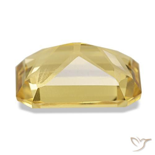Citrino amarillo natural de 3,50 ct, corte esmeralda, VVS