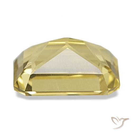 Citrino amarillo natural de 5,62 ct, corte esmeralda, VVS