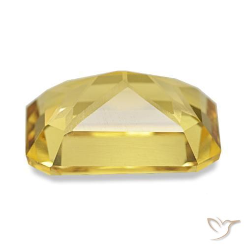 Citrino amarillo natural de 4,59 ct, corte esmeralda, VS