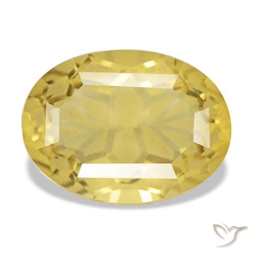 Citrino amarillo de 5,40 ct, ovalado, VVS