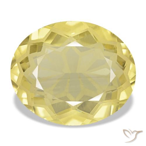 Citrino amarillo natural de 4,66 ct, corte óvalo, VVS