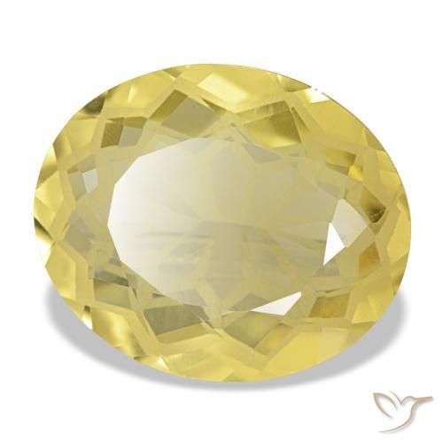 Citrino amarillo natural de 4,66 ct, corte óvalo, VVS
